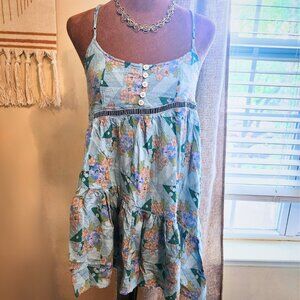 Urban Outfitters Baby Blue Floral Cami Top | Mermaidcore & Coastal | Size S